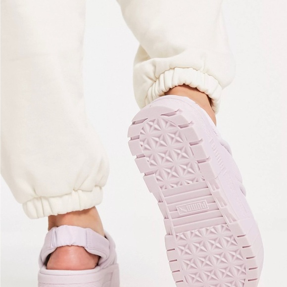 PUMA WOMENS MAYZE lavender fog puna white SANDAL platform SHOES size 10 new - Picture 6 of 7